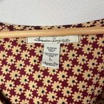 American Rag Red & Beige Floral Ruffle Neck Fit & Flare Mini Dress L Photo 4