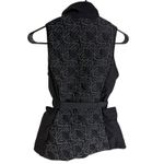 PXG Golf Vest Womens Medium Black AOP Logo Embroidered Belt Full Zip Outdoor NWT Photo 1