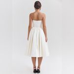 House Of CB  COCO Vintage Ivory Satin Midi Dress NWOT size S A-C Photo 7