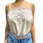 Victoria's Secret Vintage 80s Gold Label VS Baby Pink Scalloped Lace Eyelet Cami Photo 2