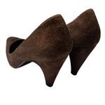 Prada  chocolate brown suede pumps size 38/7.5 leather sole 4” heels Photo 5