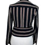 Intermix Lisa Boucle Striped Jacket Blazer Peplum Biker Women's Size 0 Photo 4