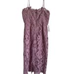 Bardot REVOLVE Lina Lace Sheath Dress NWT Size 8 Rose Pink Midi Photo 3