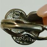 Disney  Mickey Mouse Silver Tone Black Glitter Mouse Ears Ring Adjustable Photo 5