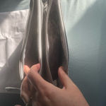 Lo & Sons Silver Pearl Crossbody Purse Photo 3