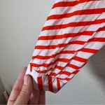 Monoprix Femme Red White Striped Tiered Midi Dress Womens S Prairie Boho Casual Photo 6