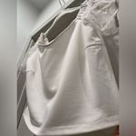 Timing White Blouse Crop Top With Mesh & Pearl Detail Puff Sleeves - M Photo 8