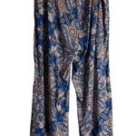 Anthropologie Elevenses Ines Blue Paisley Print Wide Leg Flowy Boho Pants Size L Photo 10