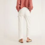 Marine layer MARINE LAYER Cream Maya Slim Straight Utility Pants Size 6 Photo 1