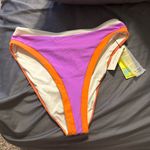 ONEONE Anthropologie Gwenyth Colorblock Bikini Bottoms Large Orange Photo 3