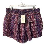 Swimsuits For All Mulitcolor Tie Front Beach Shorts, Size 14/16 Photo 0