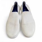 Rothy's Rothy’s The Original Slip On Sneaker W8 Bright White Blue Stripe Comfort Shoes Photo 2