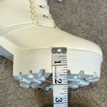 Women’s White Lace Up Chunky Heeled Boots Size 11 (42 EU) NEW Photo 10