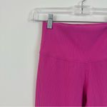 Zyia Active | Pink Ribbed Muted Magenta Hi-Rise Crop Leggings Size Medium (6-8) Photo 2