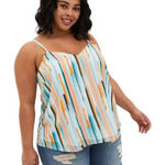 Torrid  Tank Top Women‎ 1X Paint Stripe Sophie Swing Cami Lightweight Flowy Photo 0