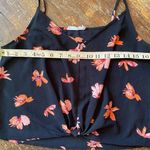 Lush Clothing Lush Cropped Black Floral Tank Top Size SM Photo 4