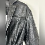 Lovers + Friends Tag Black Faux Leather Croc embossed Jumpsuit Women Sz XS Photo 5