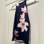 blue and pink floral tank top with zipper Photo 5