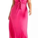 Eloquii Pink Tie Front Knit Maxi Dress Sz.24W NWT Photo 0