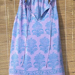 HD in Paris Anthropologie  Panorama Purple Palm Print Blouse 100% Silk 4 Photo 0