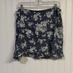 SO  slate blue floral circle flowy boho skirt women's size L Photo 3
