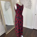 Vintage Romantic Goth Black Red Floral Whimsygoth Midi Maxi Shift Dress 10 / M Size M Photo 4