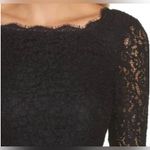 Adrianna Papell Eyelash Lace Lined Elegant Black Lace Dress Size 6 Photo 2