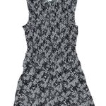 Madewell NWT Women's Smocked Crewneck Mini Dress in Floral Black Size 12 Photo 3
