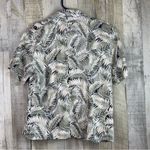 Tapestry Size Small Leaf Tropical Print Button Front Short Sleeve Shirt … Tan Photo 1