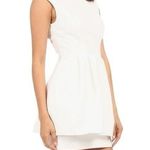 Keepsake the Label NWT Women’s S White Disillusion Peplum Exposed Zip Back Dress Photo 0