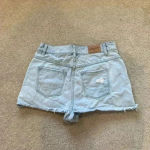 Superdry Vintage  light wash distressed high rise jean shorts in size 29 Photo 2