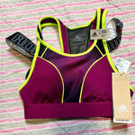 Adidas  Magenta and Neon Yellow Sports Bra Photo 0