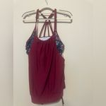 Holipick Elegant Purple Floral Women's Swim One Piece Size L Photo 4