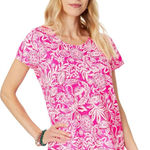 Lilly Pulitzer  Etta Top in the "Passion Fruit Pink Absolutely Flamazing" print Photo 0