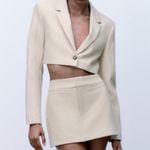 ZARA  Crop Beige Business Blazer  Photo 4