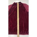 John Mark  Womens Top Burgandy Red Velvet Lace Sleeve Whimsical Goth Size Small Photo 8