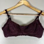 Aerie  Burgundy Lace Bralette Photo 0