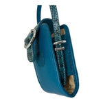 Brighton Cell Phone Holder Blue Croc Pebble Leather with 2 straps Photo 7