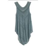 Free People Rhiannon Open Knit Crochet Sleeveless Sweater Tunic Top Linen Small Photo 2