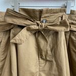 Madewell Classic Desert Light Brown Linen Blend High Waisted Paperbag Shorts Photo 4