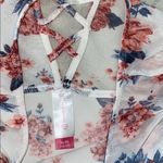 No Boundaries  XL white floral blouse Photo 5