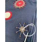 Vtg Timberlea Full Zip Front Sweatshirt Women Medium Black 3D Art To Wear Beaded Photo 5