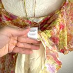 ASTR NWT The Label Arlet Floral Puff Sleeve Blouse M Pink Green Purple Yellow Photo 7