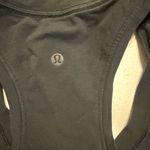 Lululemon  Shirt Womens Medium Black Sleeveless Athletic Logo Ladies Tank Top Photo 3