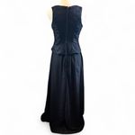 Elegant Black Lace Overlay Maxi Dress Formal Evening Gown Size 10 Photo 1