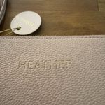 “Heather” Wristlet Clutch Pouch NWT Heather Engraved Pink Photo 1