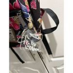 Junlion Floral Print School Laptop Backpack Bag Black Snap Brown Buckle Red Photo 4