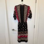 Vintage Samuel Blue Floral Black and Pink Women's Dress Y2K 90s Farmhouse Size M Photo 2