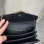 Urban Expression URBAN EXPRESSIONS Harlow Crossbody Bag Vegan Leather Chain Strap Black/Gold Photo 5