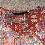 Peruvian Connection  Art Print Abstract Jersey Sleeveless Maxi Dress Rust Red XS Photo 9